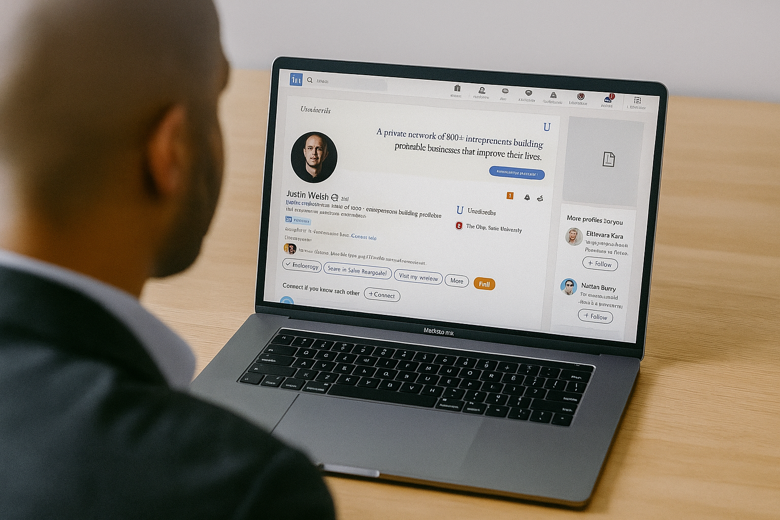 LinkedPing Chrome Extension in action on LinkedIn